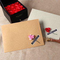 Letter paper fresh retro large literary small kraft paper custom set envelope letter invitation letter letter love letter 7