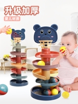 Infant children turn around the music track sliding ball tower stacking music puzzle force multi-functional baby 1-2-3 one-year-old toy