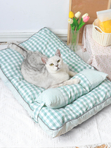 INS net red Cat Cot Pet Bed Fastteddy Dog Bed Can Be Detached Wash All Season Universal Cat Bed Dog Mat Dog Nest