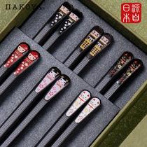 Japanese alloy chopsticks pointed household high-end high temperature resistant creative cute family 2021 new one person one chopstick
