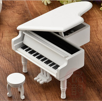 White grand piano music box music box simulation model birthday gift valentine's day gift