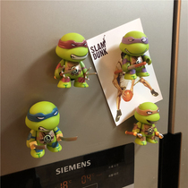 Q version three-dimensional Ninja Turtle refrigerator paste magnetic paste a set of decorative magnetic paste magnet cartoon message paste
