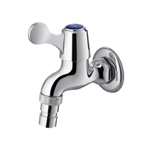 Hegii washing machine faucet bathroom 4 points all copper cold water faucet