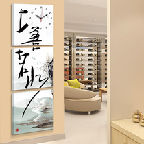Modern Living Room No-frame painting hanging clock Chinese style Tiandau Reward Attendance Painting in Gate painting Xuanguan Decorative Painting Vertical version of the painting