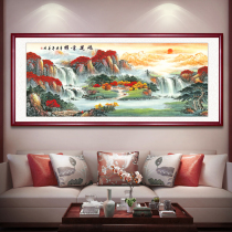 Hongyun Dangtou Chinese painting landscape painting living room decoration painting office calligraphy painting mural Chinese style feng shui painting porch hanging painting