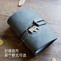 Genuine leather card male and female style handmade real cow leather small and multi-position crazy horse head layer cow leather name sheet clip minimalist retro