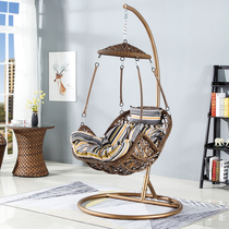 Hanging basket Rattan chair Single hanging chair Indoor European household Indoor Lazy swing Birds nest balcony Net red hanging chair ins