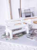 Mini White Park Small Chair Pat props for Props Shoot Ornament Background Cloth Photo Prop Swing
