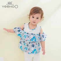 Young girls girl T-shirt summer style new woman treasure chest short sleeve T-shirt princess knit casual printed blouse vest