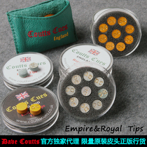 UK Dave Coutts artisanal snooker leather head small head billiard cue single layer black eight accessories supplies
