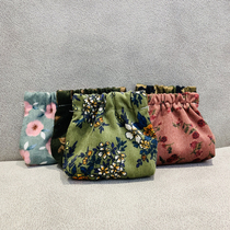Retro corduroy Japanese shrapnel bag retro mouth gold small coin coin bag card key bag storage bag