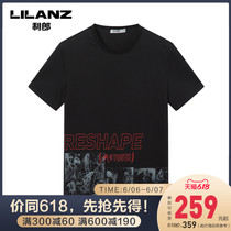 One man under series LiLang official short sleeve t-shirt men's pure cotton slim trend cartoon animation pattern