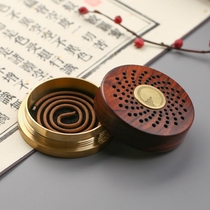 Creative wooden plate incense box Lying incense burner Indoor agarwood tray Sandalwood stove Household Zen tea Ceremony Solid wood plate incense burner