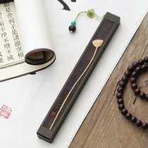 Zen Mahogany lying incense box Sandalwood stove Portable portable wooden line incense plug Household indoor agarwood incense stove