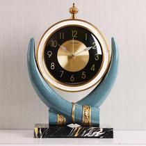 Clock clock living room European creative fashion home desktop clock ornaments Nordic light luxury simple modern station clock