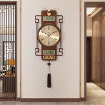 New Chinese deer head hanging clock Home Perpetual Calendar Decoration Hanging Watch China Wind Creativity Decoration Table Hanging Wall Quartz Clock