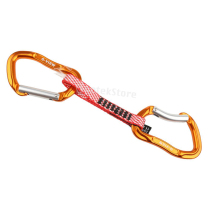 GVIEW Original loading imported outdoor rock climbing fast hanging main lock safe quick hanging and matching flat belt 13 * 120MM
