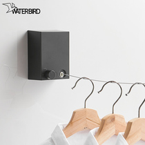 Invisible drying rack-free balcony clothes bar toilet cold clothes artifact bathroom clothes hanger indoor clothesline