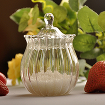 Sealed glass sugar jar sugar jar salt jar storage jar tea can candy can seasoning jar seasoning jar condiment jar