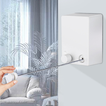 Indoor telescopic clothesline non-punching balcony clothes artifact toilet drying rack hotel invisible drying rack