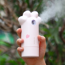 Cute Cat Paw Nano Spray Water Replenishing Instrument Handheld Face Humidifier Small Portable Mini Facial Cold Spray Woman