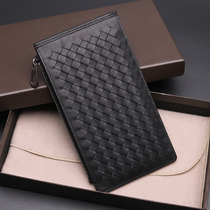 Versatile card bag mens boomer leather woven male wallet integrated 2021 new large-capacity high-end card holder
