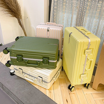 High-value luggage case aluminum frame leather box 24 men and women universal wheel 26 inch password suitcase 20 boarding trolley case