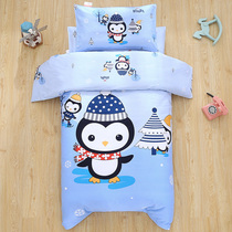 Milana kindergarten quilt three-piece cotton quilt cover with core childrens bed futon Six-piece nap crib