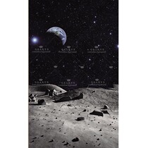 Chuangmei new childrens planet photography background space Earth photo background cloth Starry Sky astronaut photography background