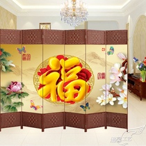 Chinese screen simple folding partition wall living room simple modern mobile porch double-sided fabric small apartment folding screen