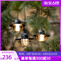 USA North BAUREBONES Vintage Iron Art Outdoor Camp Camping Light USB String Light Tent Ambience Light Waterproof