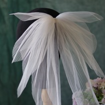 Super fairy White small yarn swan wings pleated Zou head yarn corrugated three-dimensional shape puffy hairclip accessories headwear