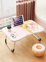 Childrens learning table home simple folding student writing small desk bedroom dormitory lazy bed computer desk