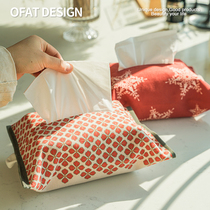 Orange New Spring Festival Tissue Pack with Fabric Accepts Car Toilet Toilet Box Household Hanging Pumps Bag