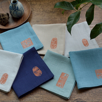 Ancient style full cotton embroidery seal custom name male Lady birthday gift items carry sweat towel handkerchief