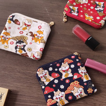 Japan and wind Mini small wallet female cloth Zero wallet portable with zero money bag opening red bag cute containing bag