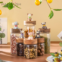 Creative sealed can food grade glass storage can storage dry goods home birthday gift bottle ornaments