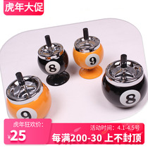 Billiards Ashtrays Personality Creativity High Foot Ashtrays Flat Base Ashtrays Table Tennis Gift Ornament