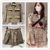 Little yayidisu 2020 spring flower Plaid waist closed windbreaker coat for women 2c1f611 shorts 2c1q123