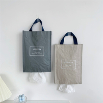  Daily single can be hung woven multi-purpose car household waterproof hanging type face towel paper towel cover garbage bag storage bag