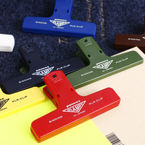Japan HIGHTIDE Penco retro plastic clip creative color book clip Handbook clip stationery clip