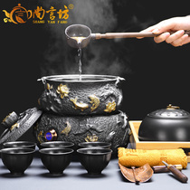 Cooking teapot tea maker Net red ceramic cooking tea stove household Gansu cans tea automatic electric pottery stove Ancient set