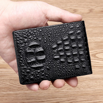 Real leather drivers license leather jacket male line drivers license sleeve multifunction document card bag motor crocodile drivers license clip