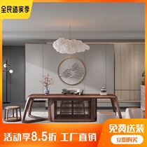 New Chinese tea table and chair combination Zen space solid wood kung fu tea table tea table office tea room furniture