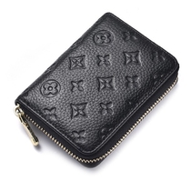  2021 new mens card bag leather credit card cover zipper card holder multi-card card bag ID bag female tide brand