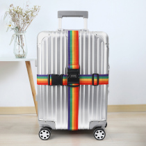 The strapping strap of the trunk becomes a cross packing the safety check-in trolley case protection bunching fastens the binding strap rope