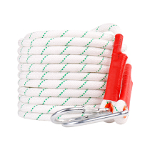 Double hook 18mm double braided aerial work rope Rescue rescue rope Air conditioning installation outdoor safety rope cleaning rope