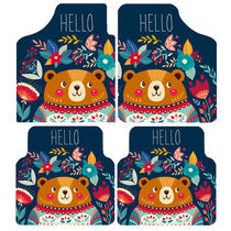 Car mat cute cartoon fashion trendy brand General foot mat Four Seasons suede non-slip Washable Car Mat