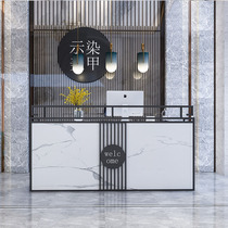 New China style clothing store counter cashier metal simple modern creative front desk reception desk beauty bar table