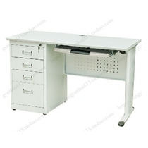 Company staff white desk single iron desk steel computer desk with drawer simple modern